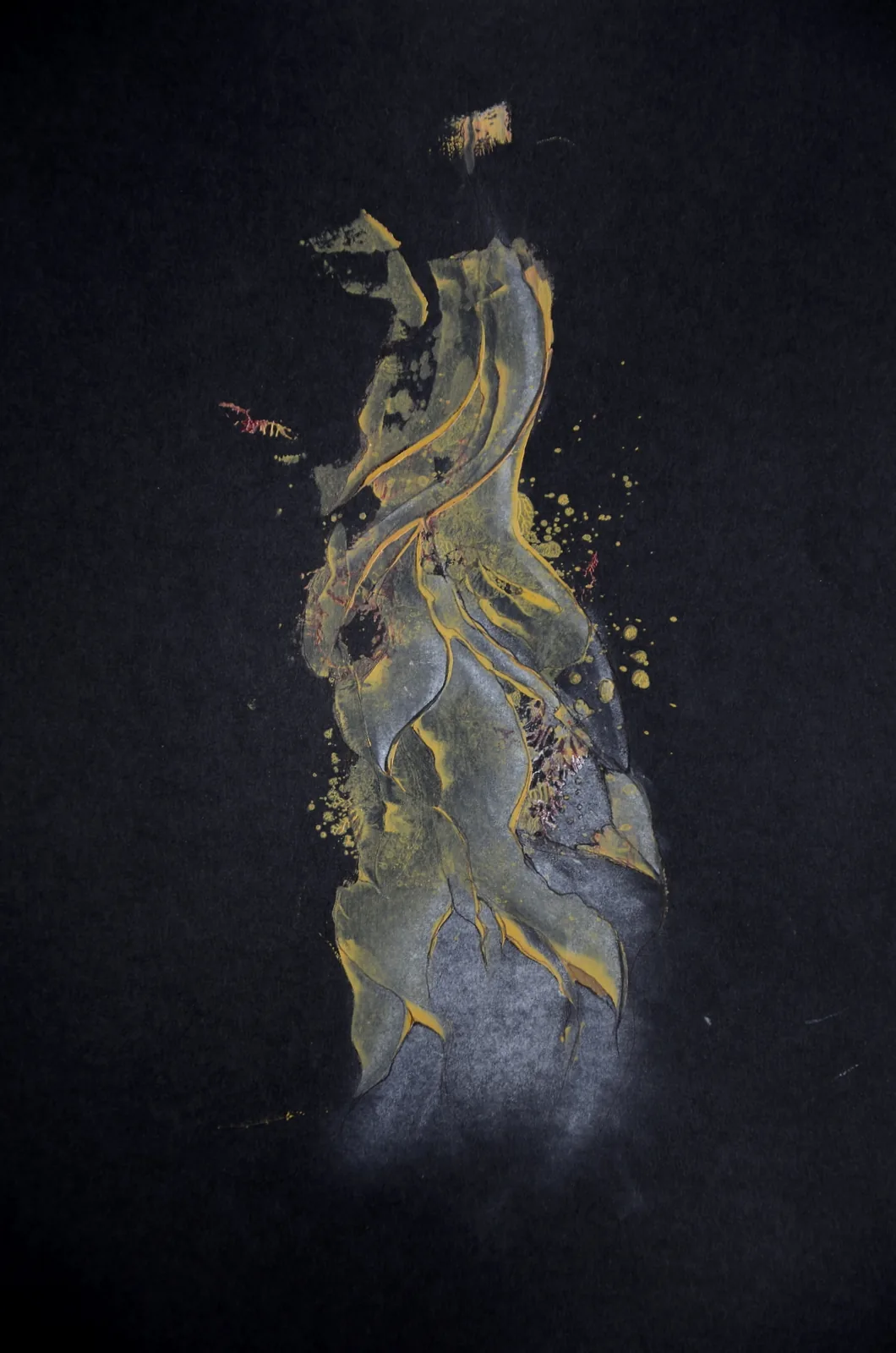 das kleid,acryl auf papier ,din a4 ,2014